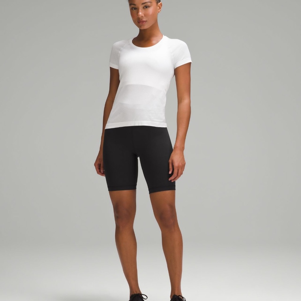 Lululemon Wunder Train High Rise Black Bike Shorts